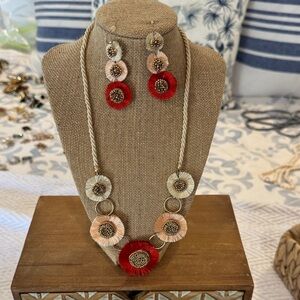 Statement Necklace and Earring Set Like NEW!